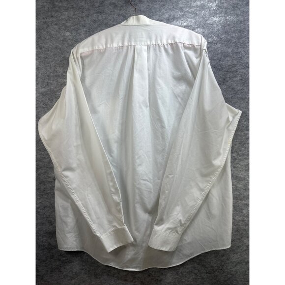 Giorgio Bissoni Mens White Dress Shirt Size 18 36/37 65% Polyester 35% Cotton - Picture 3 of 8